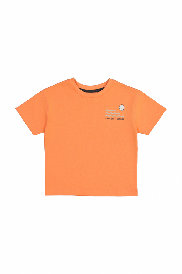 Boy's 100% Cotton Printed Short Sleeve T-shirt