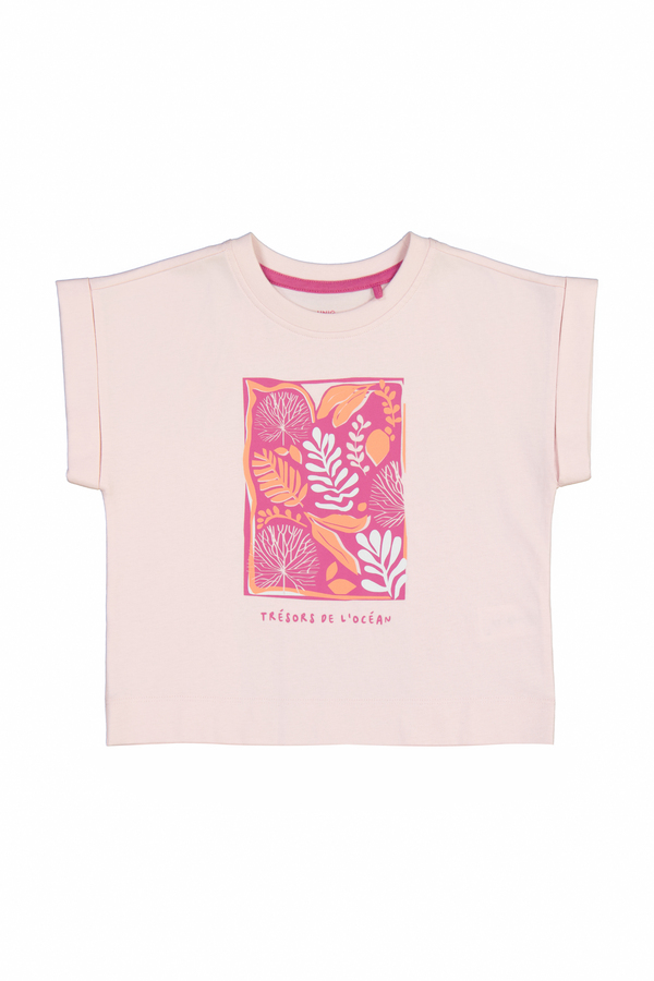 Girl's 100% Cotton Printed Short Sleeve T-Shirt 