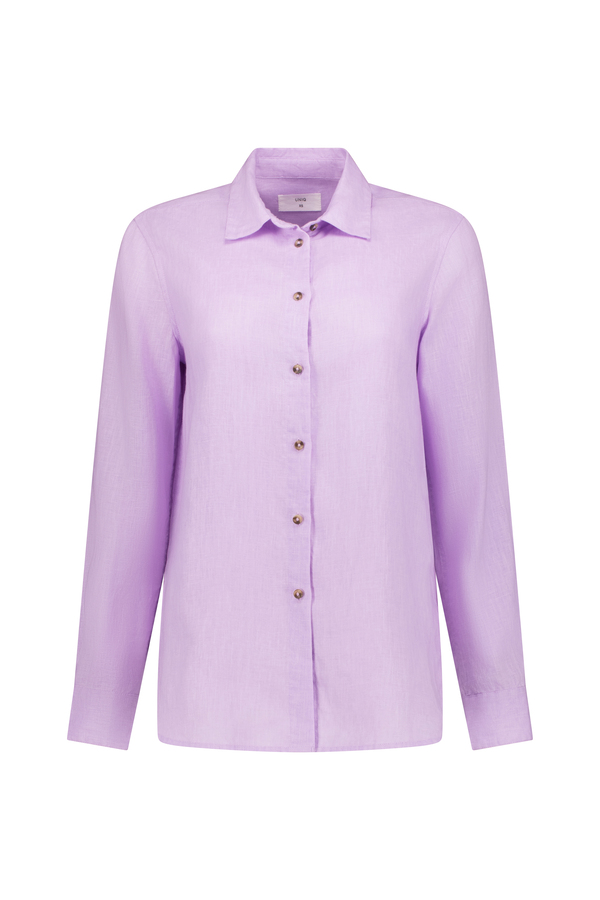 Women's 100% Linen Long Sleeve Shirt 