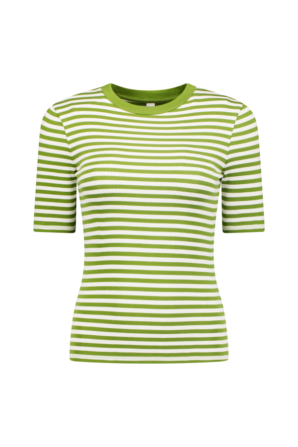 Women's Basic Rib Striped Tee